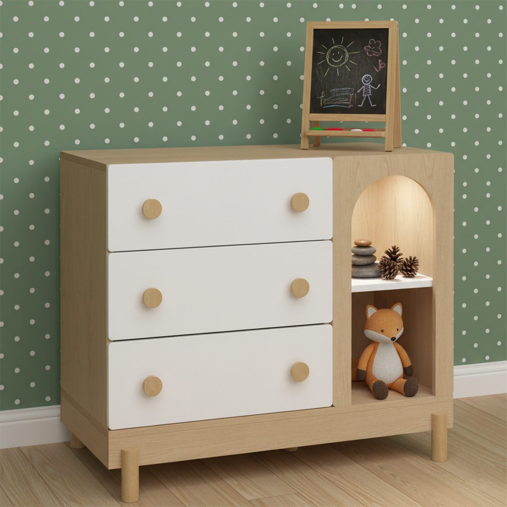Lumi 3 Drawer 2 Compartment Cabinet